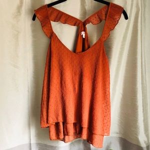 ORANGE polka dot Tank Blouse